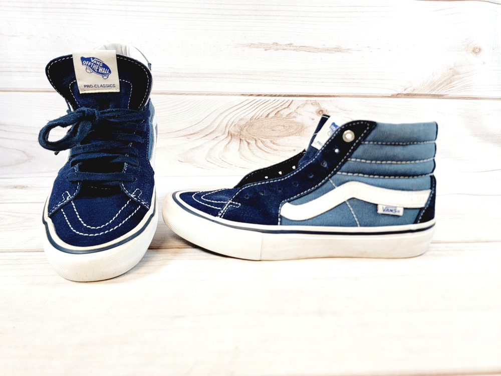 Vans Unisex SK8 Hi Blue Casual Shoes Sneakers Men’s Size 6.5
